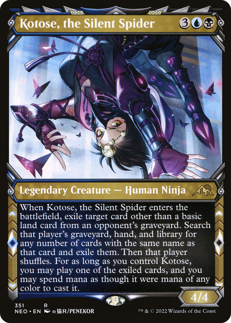 Kotose, the Silent Spider (Showcase) (NEO-351)  Foil - Kamigawa: Neon Dynasty: (Showcase)