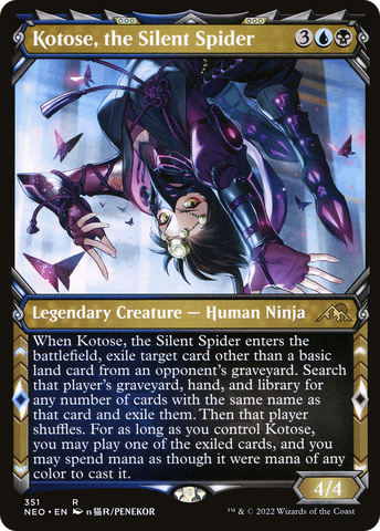 Kotose, the Silent Spider (Showcase) (NEO-351)  - Kamigawa: Neon Dynasty: (Showcase)