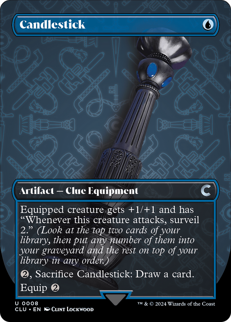 Candlestick (Borderless) (CLU-008)  - Ravnica: Clue Edition