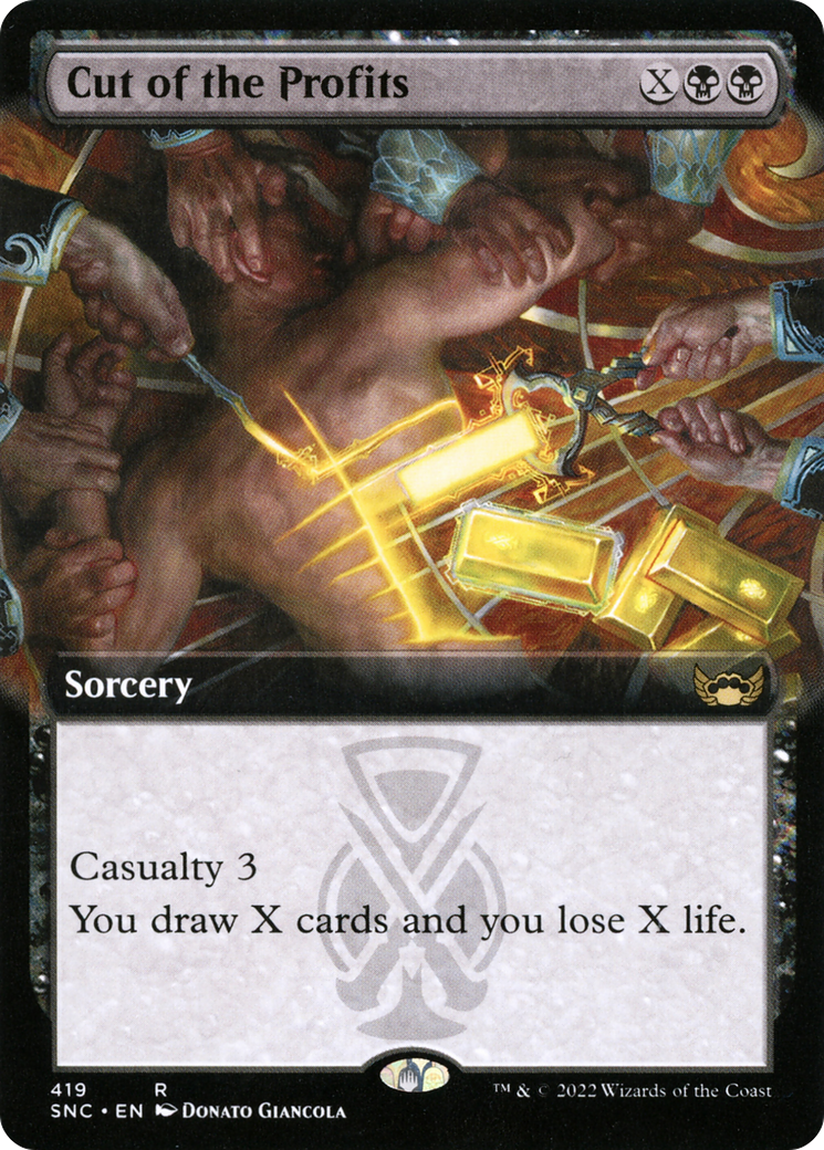 Cut of the Profits (Extended Art) (SNC-419)  - Streets of New Capenna: (Extended Art)