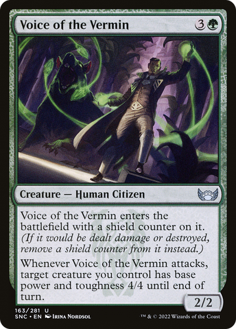 Voice of the Vermin (SNC-163)  Foil - Streets of New Capenna