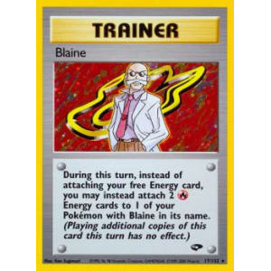 Blaine (17) 017/132  - Unlimited Holofoil Gym Challenge - Holo Rare