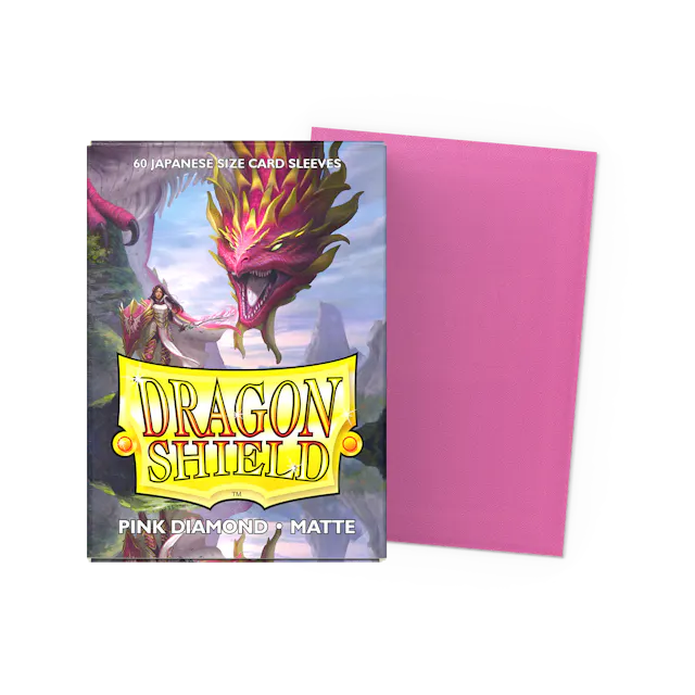 Dragon Shield Japanese Size Sleeves Matte Pink Diamond (60ct)