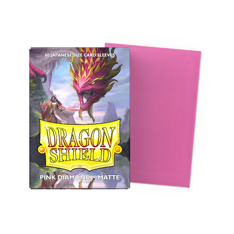 Dragon Shield Japanese Size Sleeves Matte Pink Diamond (60ct)