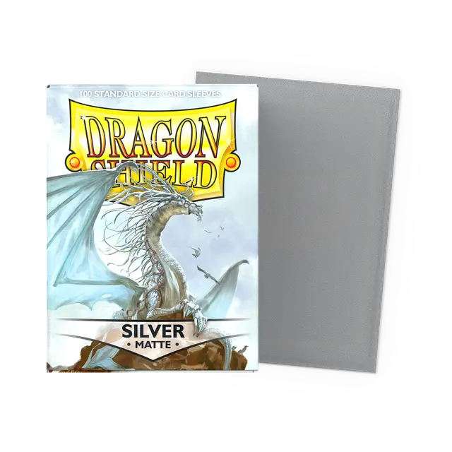 Dragon Shield Standard Size Sleeves Matte Silver (100ct)
