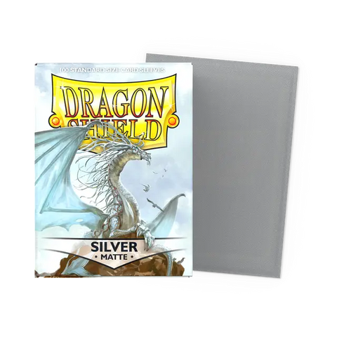 Dragon Shield Standard Size Sleeves Matte Silver (100ct)