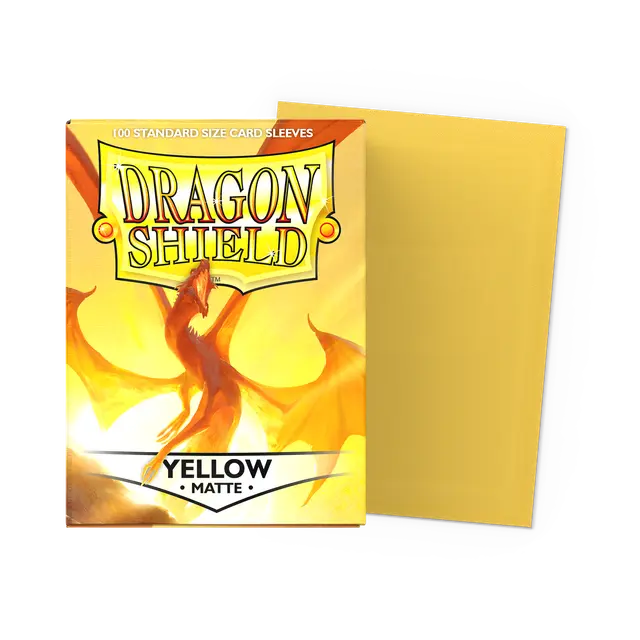Dragon Shield Standard Size Sleeves Matte Yellow (100ct)