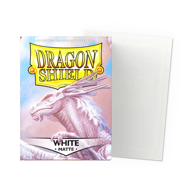 Dragon Shield Standard Size Sleeves Matte White (100ct)