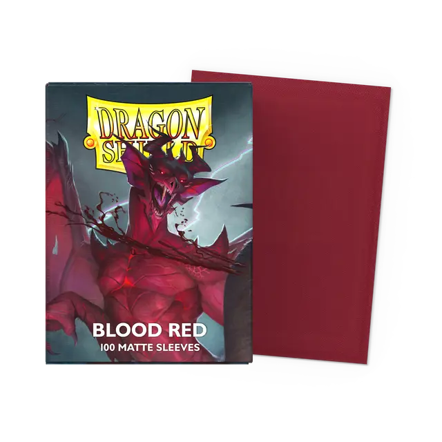 Dragon Shield Standard Size Sleeves Matte Blood Red (100ct)