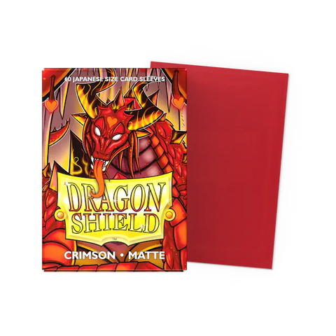 Dragon Shield Japanese Size Sleeves Matte Crimson (60ct)