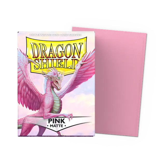 Dragon Shield Standard Size Sleeves Matte Pink (100ct)