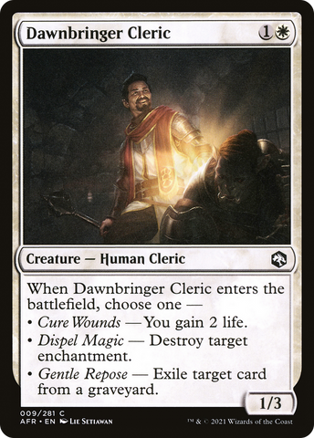 Dawnbringer Cleric (AFR-009)  - Adventures in the Forgotten Realms
