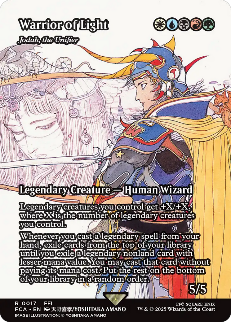 Warrior of Light - Jodah, the Unifier (Showcase) (FCA-017)  Foil - FINAL FANTASY: Through the Ages / Warrior of Light (Borderless)