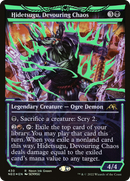 Hidetsugu, Devouring Chaos (Neon Green) (NEO-430) - Kamigawa: Neon Dynasty: (Showcase) Foil