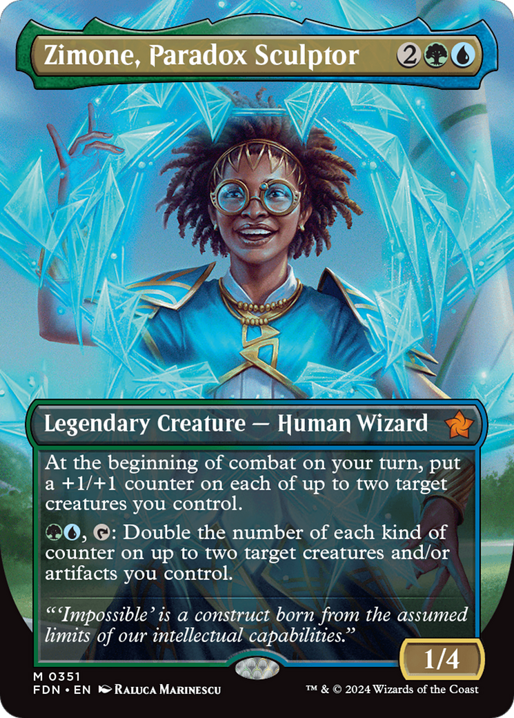 Zimone, Paradox Sculptor (Borderless) (FDN-351)  - Foundations