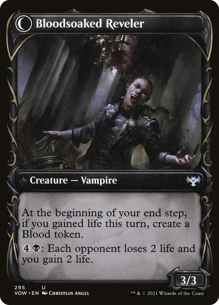 Restless Bloodseeker (Showcase) (VOW-295)  Foil - Innistrad: Crimson Vow: (Showcase, Double Faced Transform)