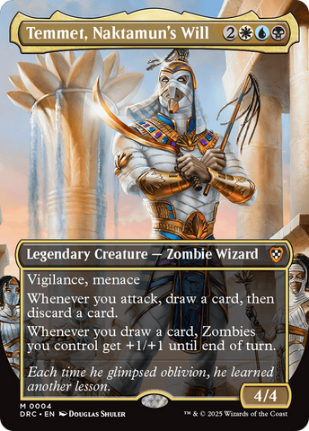 Temmet, Naktamun's Will (Borderless) (DRC-004)  - Commander: Aetherdrift