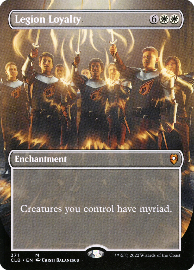 Legion Loyalty (Borderless) (CLB-371)  Foil - Commander Legends: Battle for Baldur's Gate