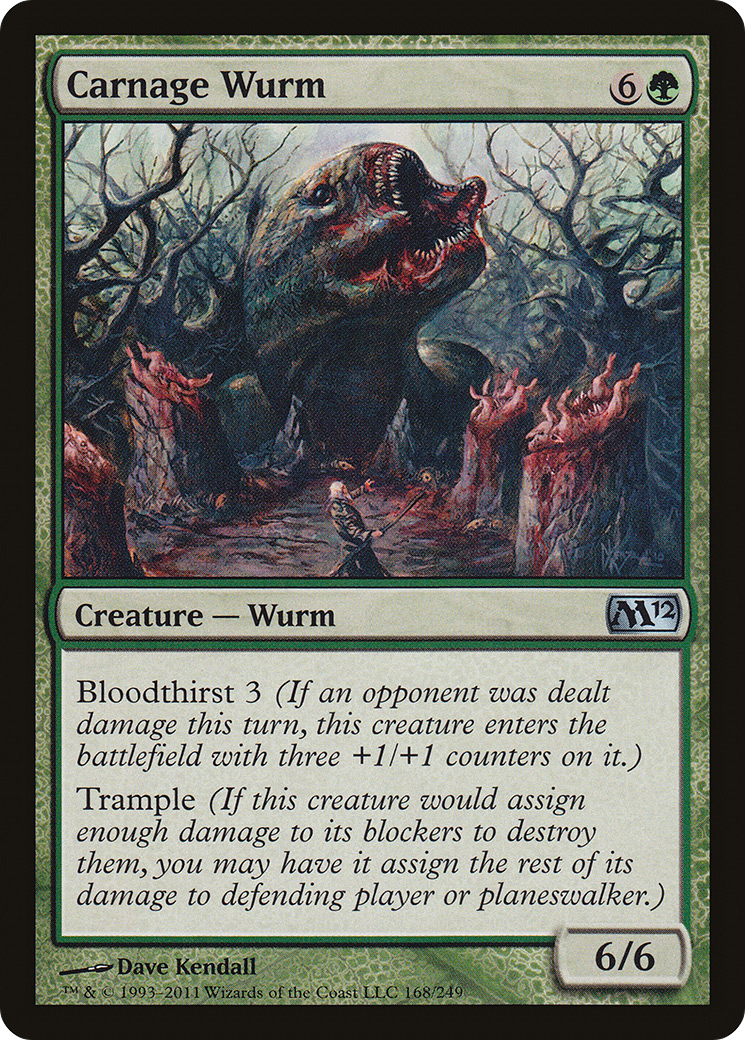 Carnage Wurm (M12-168)  Foil - Magic 2012
