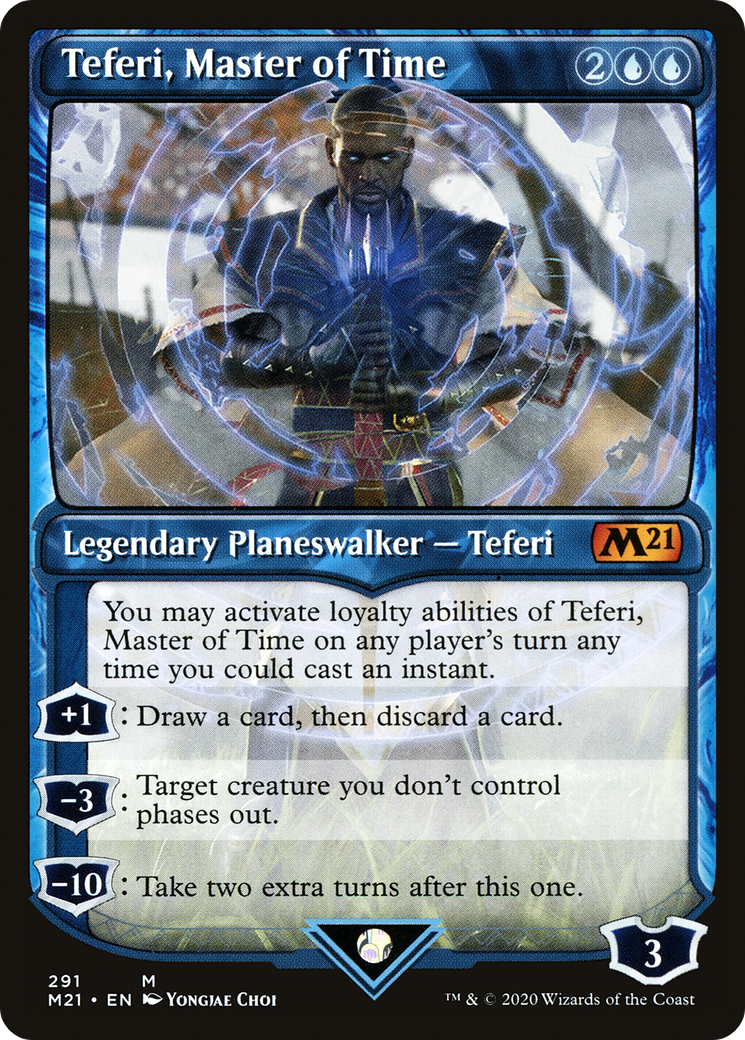 Teferi, Master of Time (Showcase) (291) (M21-291)  Foil - Core Set 2021: (Showcase)