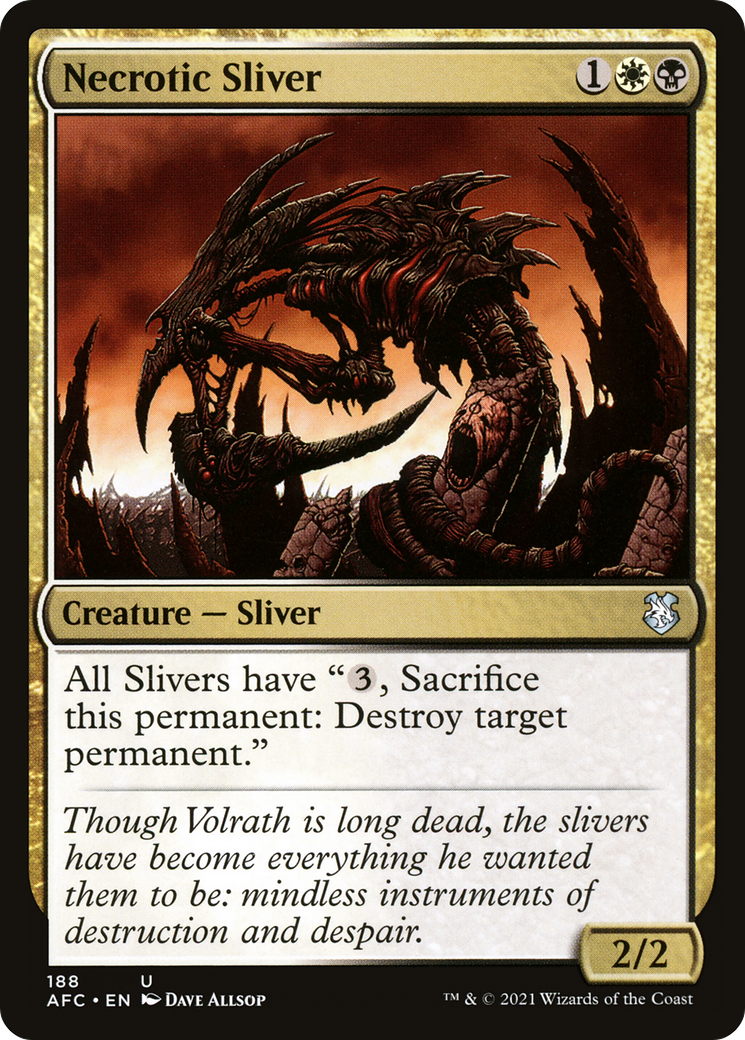 Necrotic Sliver (AFC-188) - Adventures in the Forgotten Realms Commander