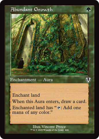 Abundant Growth (Retro Frame) (INR-406)  - Innistrad Remastered: (enchantment)