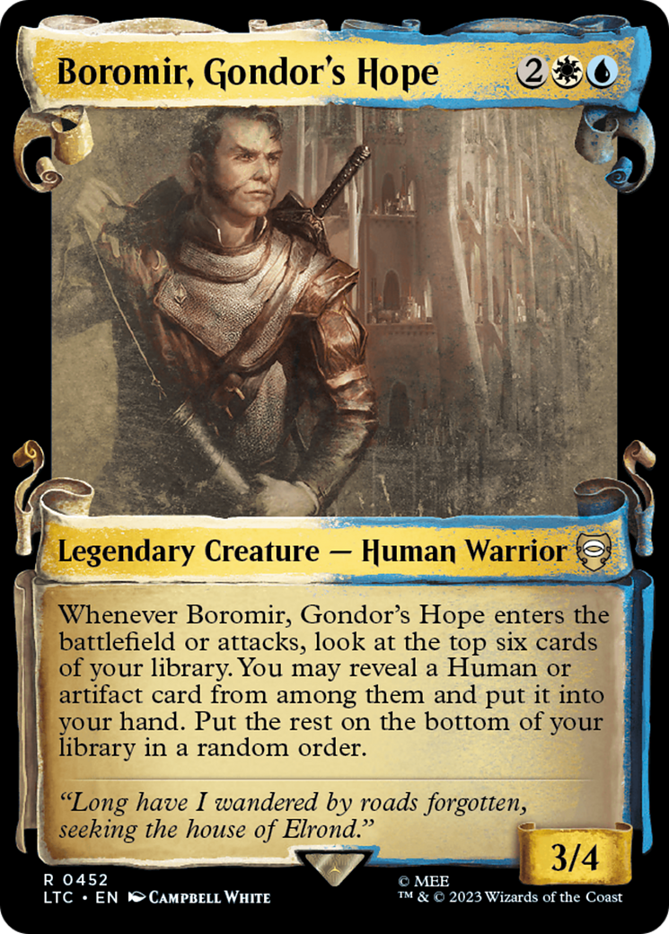 Boromir, Gondor's Hope (Showcase Scrolls) (LTC-452)  - Tales of Middle-earth Commander: (Showcase)