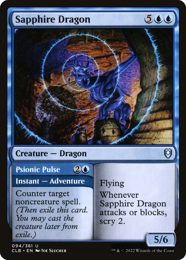 Sapphire Dragon (CLB-094)  - Commander Legends: Battle for Baldur's Gate