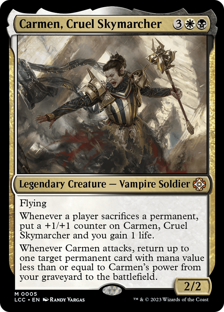 Carmen, Cruel Skymarcher (LCC-005)  Foil - The Lost Caverns of Ixalan Commander