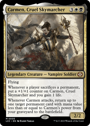 Carmen, Cruel Skymarcher (LCC-005)  Foil - The Lost Caverns of Ixalan Commander