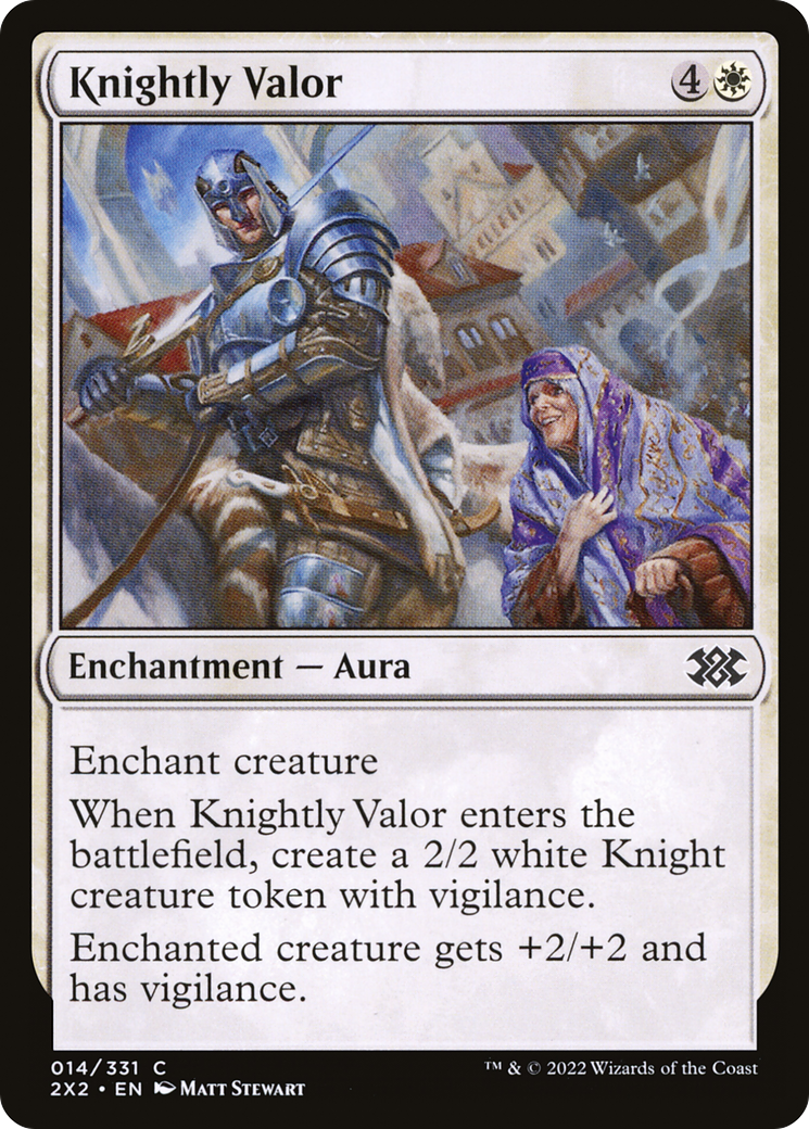 Knightly Valor (2X2-014)  - Double Masters 2022