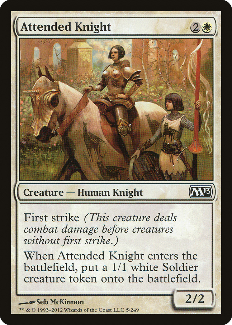 Attended Knight (M13-005)  Foil - Magic 2013