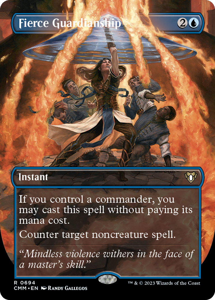 Fierce Guardianship (Borderless) (CMM-694)  Foil - Commander Masters
