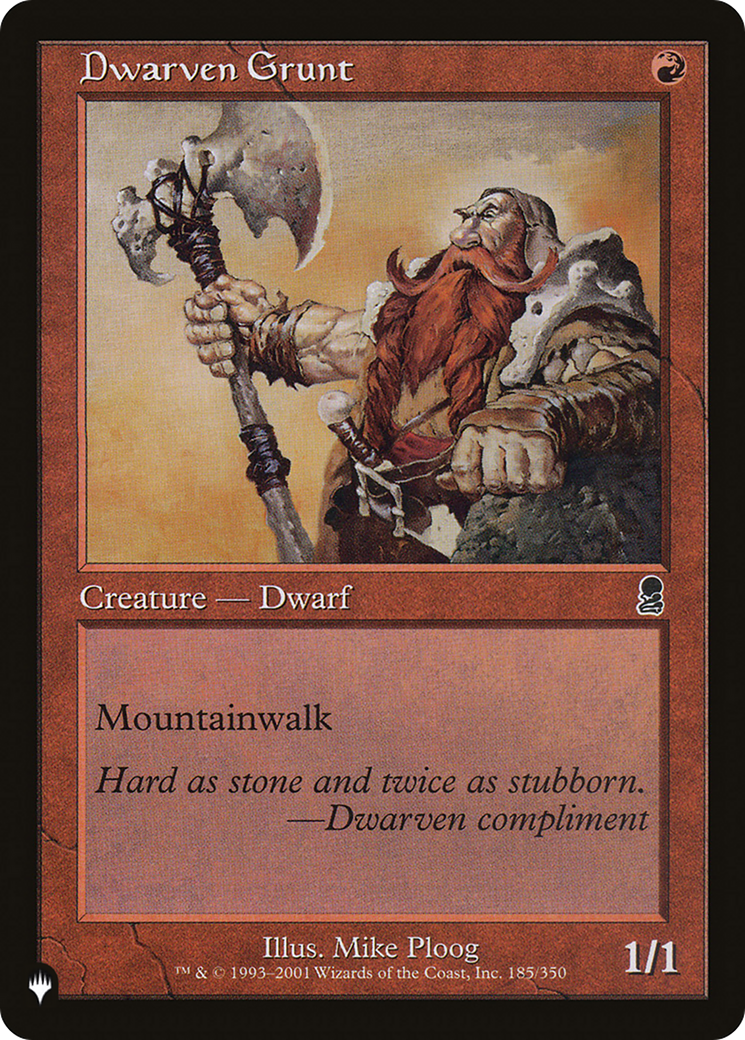 Dwarven Grunt (LIST-ODY-185)  - The List