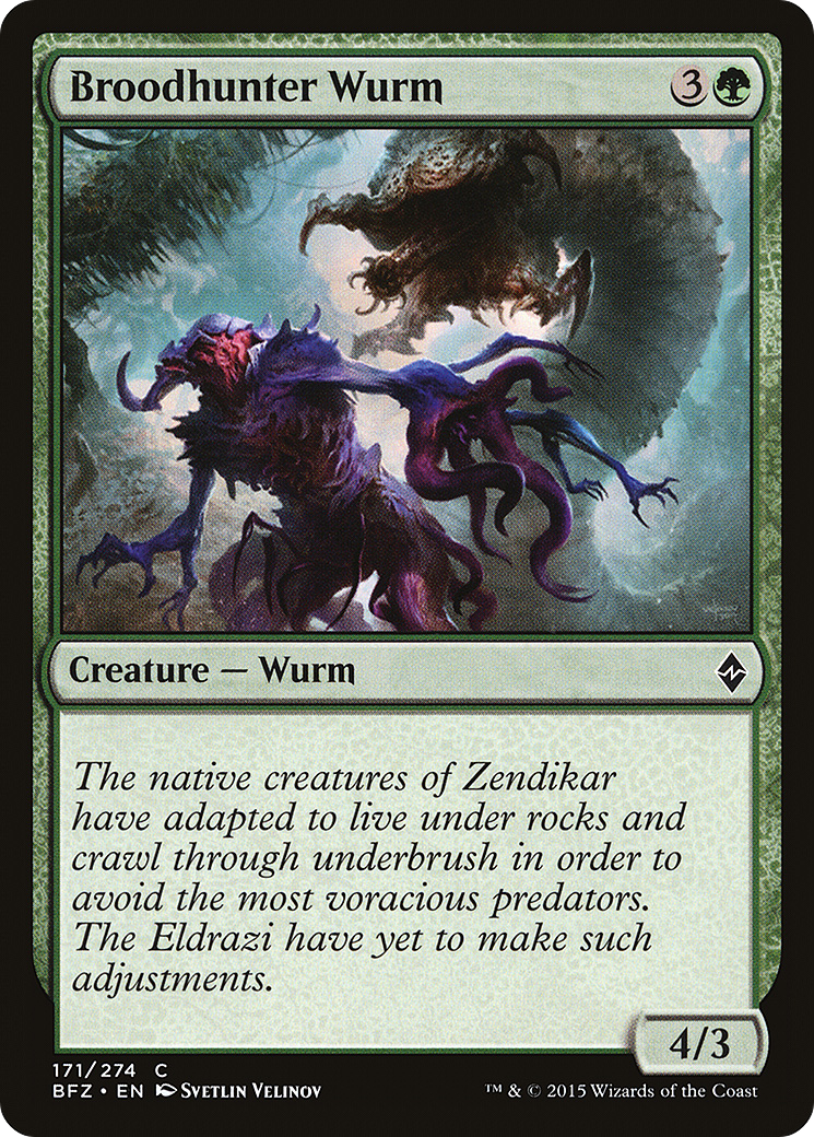 Broodhunter Wurm (BFZ-171)  - Battle for Zendikar