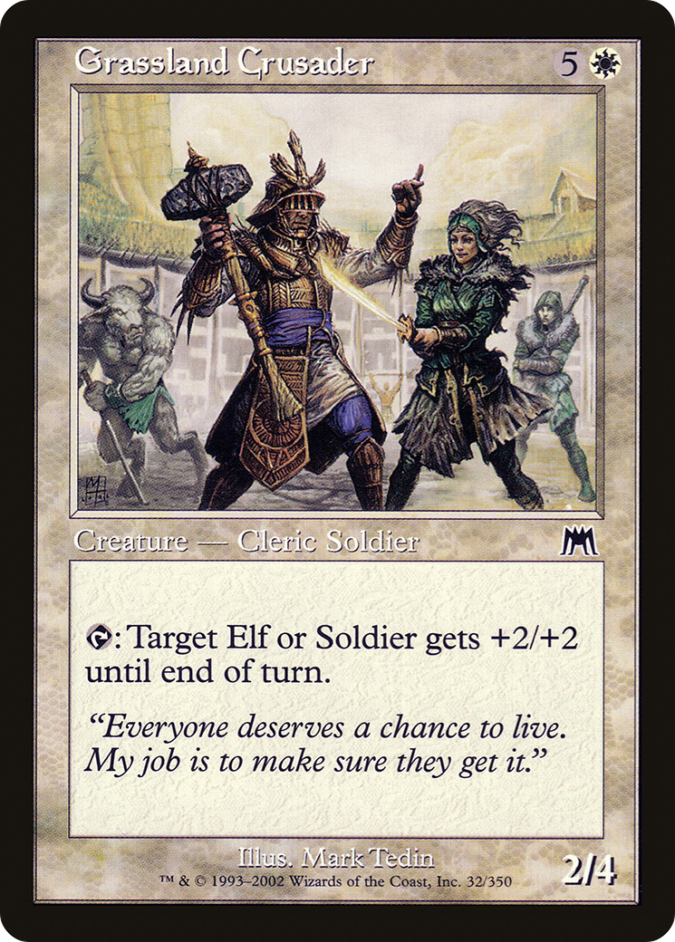 Grassland Crusader (ONS-032)  Foil - Onslaught