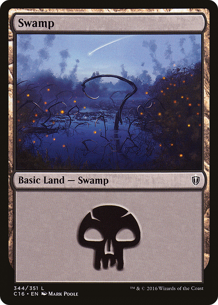 Swamp (344) (C16-344)  - Commander 2016