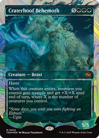 Craterhoof Behemoth (Showcase) (Halo Foil) (TDM-414)  Foil - Tarkir: Dragonstorm: (Showcase)