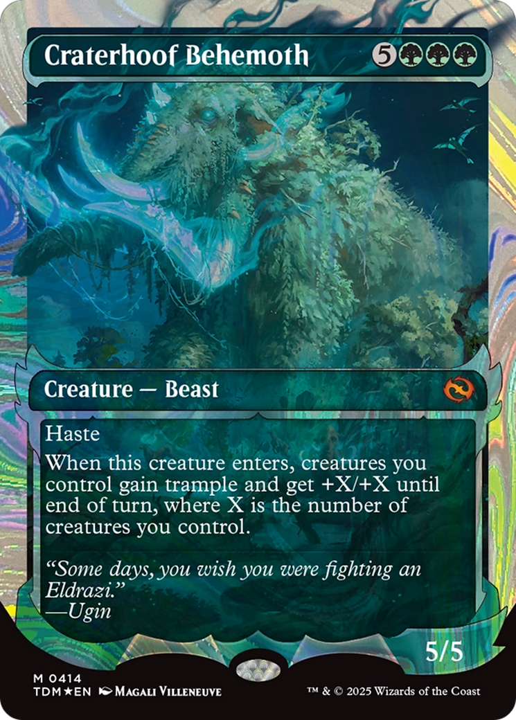 Craterhoof Behemoth (Showcase) (Halo Foil) (TDM-414)  Foil - Tarkir: Dragonstorm: (Showcase)