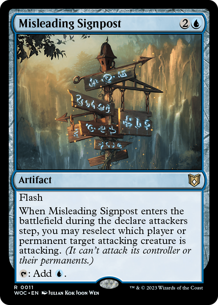 Misleading Signpost (WOC-011)  - Wilds of Eldraine Commander