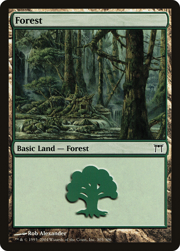 Forest (305) (CHK-305)  Foil - Champions of Kamigawa