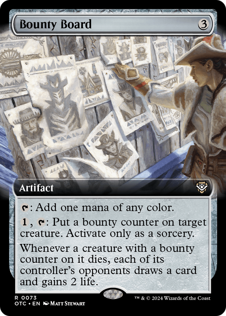 Bounty Board (Extended Art) (OTC-073)  - Outlaws of Thunder Junction Commander: (Extended Art)
