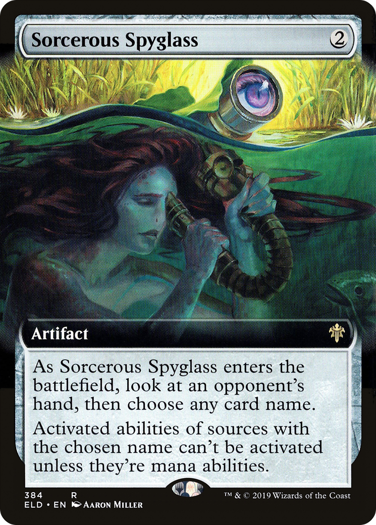Sorcerous Spyglass (Extended Art) (ELD-384)  Foil - Throne of Eldraine: (Extended Art)