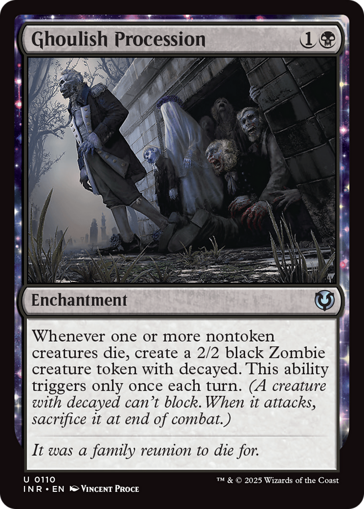 Ghoulish Procession (INR-110) - Innistrad Remastered: (enchantment) Foil