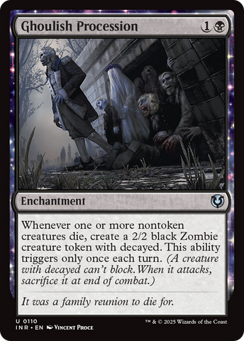 Ghoulish Procession (INR-110)  Foil - Innistrad Remastered: (enchantment)
