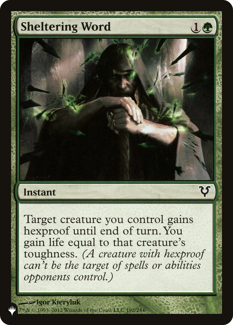 Sheltering Word (LIST-AVR-192)  - The List