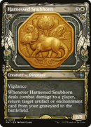 Harnessed Snubhorn (Showcase) (MAT-053)  Foil - March of the Machine: The Aftermath: (Showcase)