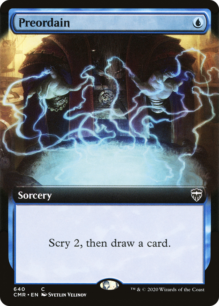 Preordain (Extended Art) (CMR-640)  - Commander Legends: (Extended Art)