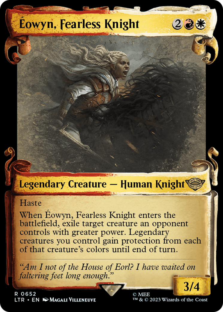 Eowyn, Fearless Knight (Showcase Scrolls) (LTR-652) - The Lord of the Rings: Tales of Middle-earth: (Showcase) Foil