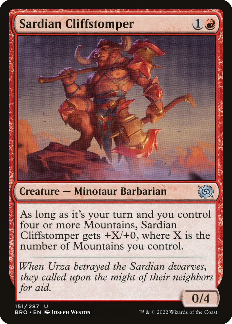 Sardian Cliffstomper (BRO-151)  - The Brothers' War